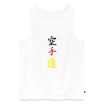 karate germany - Männer Premium Bio Tank Top - Weiß - Vorne - Michal (187cm)