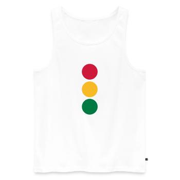 Ampel - Auto - Männer Premium Bio Tank Top - Weiß - Vorne - AI Model Male 178 light (178cm)