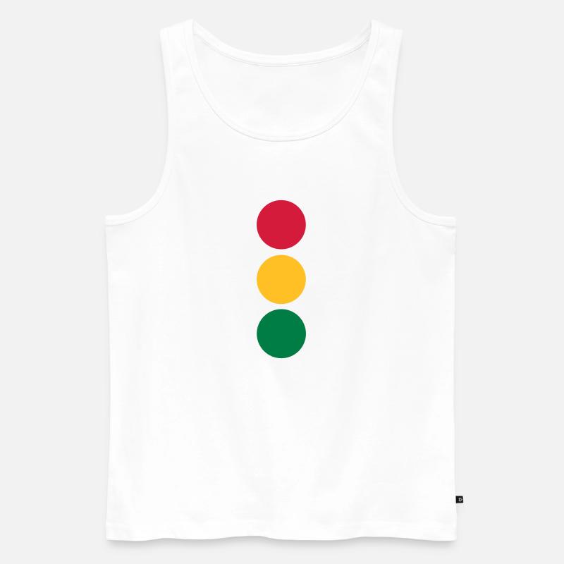 Ampel - Auto - Männer Premium Bio Tank Top - Weiß
