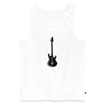 E-Gitarre - Männer Premium Bio Tank Top - Weiß - Vorne - Michal (187cm)