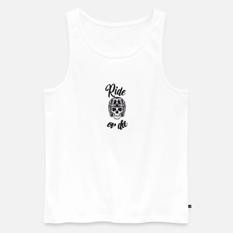 reiten oder sterben - Männer Premium Bio Tank Top - Weiß