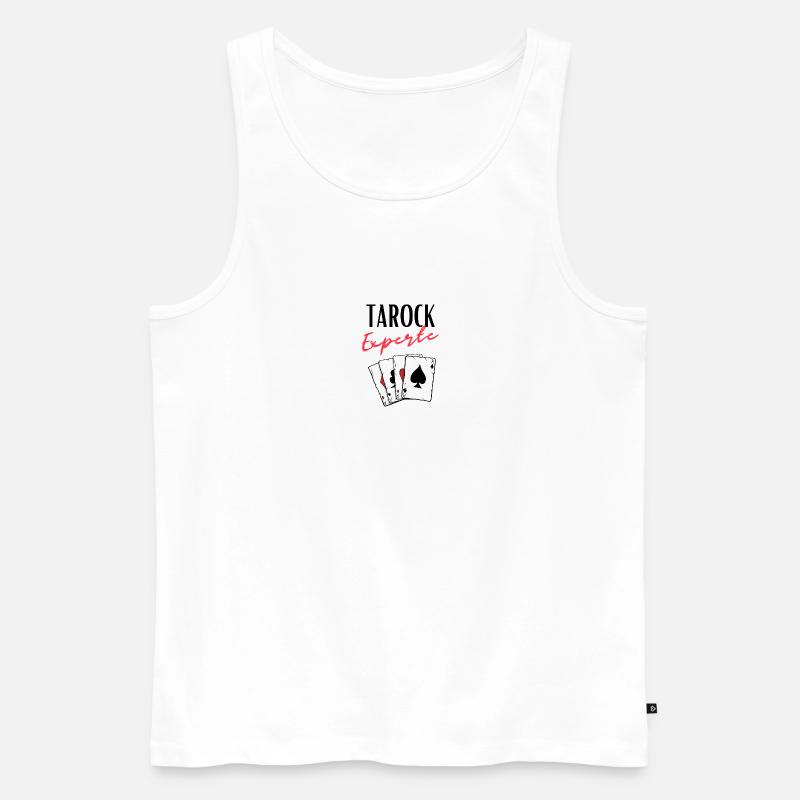 Tarock Experte - Männer Premium Bio Tank Top - Weiß