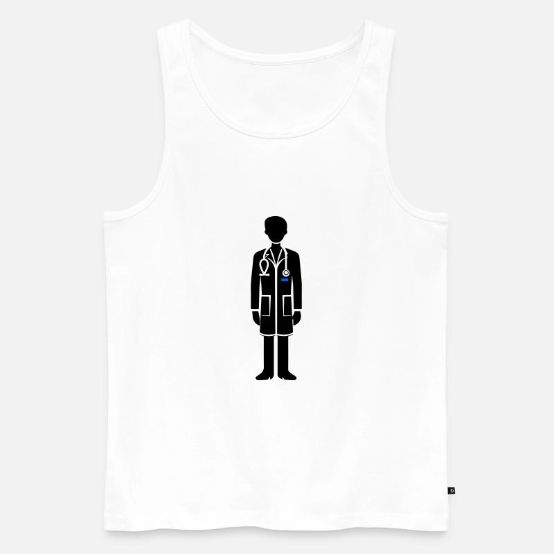 Doktor Symbol - Männer Premium Bio Tank Top - Weiß