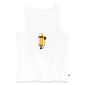 Volunteer Fire Brigade - Respiratory Protection Gift - Men's Premium Organic Tank Top - white - Front - AI Model Male 178 light (178cm)