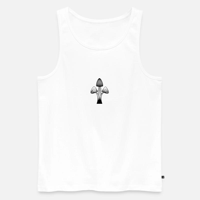 Pilz - Männer Premium Bio Tank Top - Weiß
