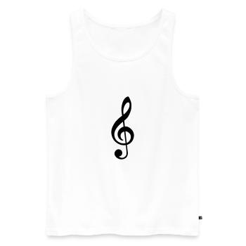 clef - Débardeur bio Premium Homme - blanc - Devant - Michal (187cm)