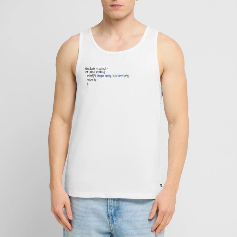 I stopped coding to be here. program Men's Premium Organic Tank Top