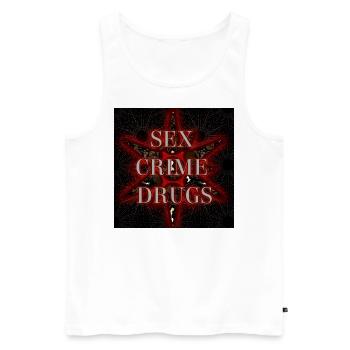 Sex - Crime - Drugs - Image - 2023 - Men's Premium Organic Tank Top - white - Front - Michal (187cm)