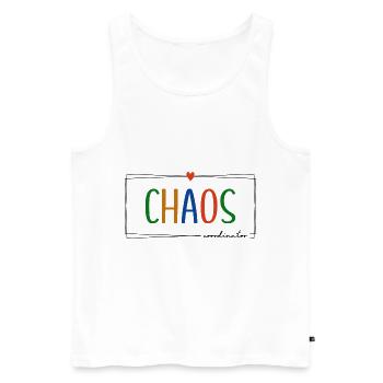 Chaos Coordinator stressed kindergarten educators - Men's Premium Organic Tank Top - white - Front - Michal (187cm)