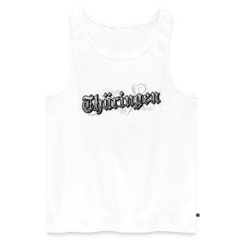 Thuringia East Germany Vintage Look - Men's Premium Organic Tank Top - white - Front - Michal (187cm)