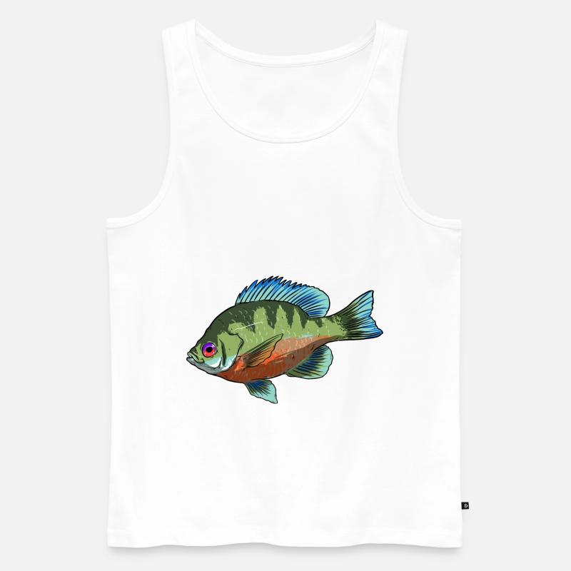 BlueGill Fish Regenbogen Sonnenbarsch - Männer Premium Bio Tank Top - Weiß
