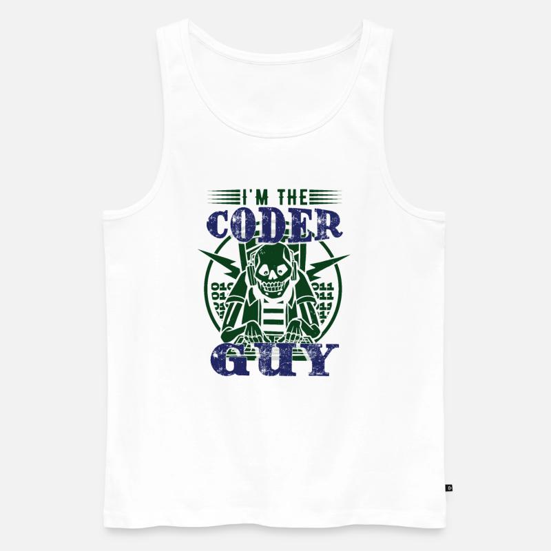 I'm The Coder Guy - Men's Premium Organic Tank Top - white