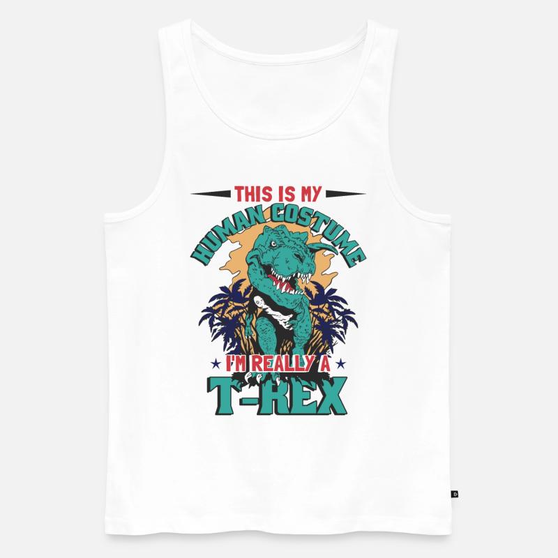 Ich bin wirklich ein T-Rex - Männer Premium Bio Tank Top - Weiß