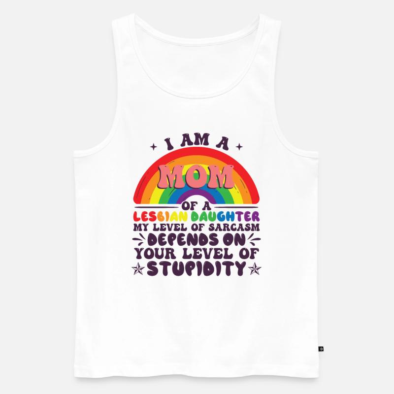 Mutter einer lesbischen Tochter - Männer Premium Bio Tank Top - Weiß