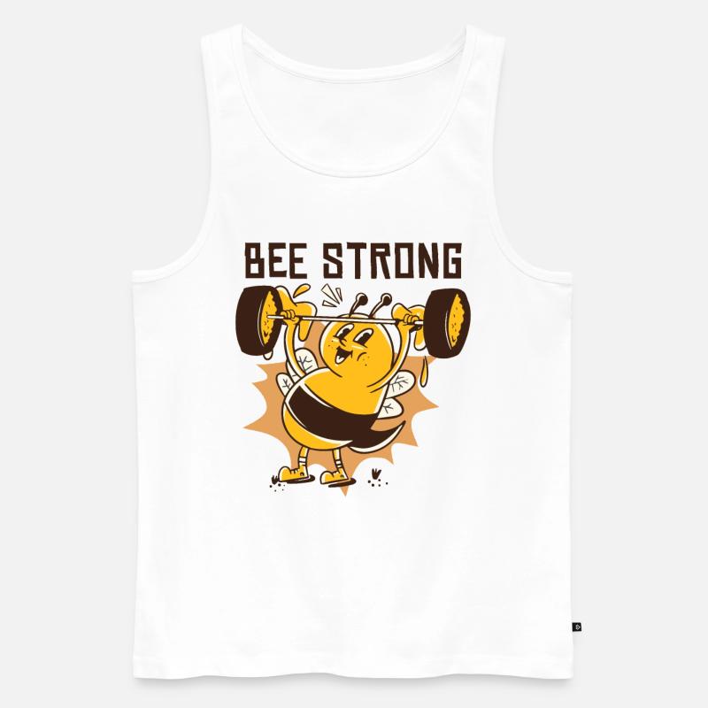 Bienen stark - Männer Premium Bio Tank Top - Weiß