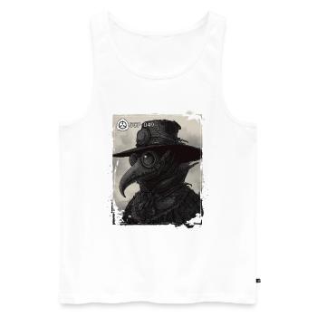 SCP-049 Pestdoktor – SCP Foundation Horror Design - Männer Premium Bio Tank Top - Weiß - Vorne - AI Model Male 178 light (178cm)