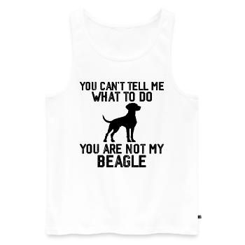 Funny Beagle Men Women Hound Beagle Dog Lovers - Débardeur bio Premium Homme - blanc - Devant - AI Model Male 178 light (178cm)