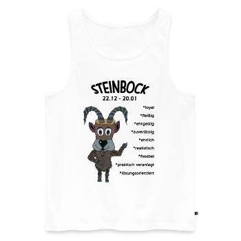 Sternzeichen Steinbock - Männer Premium Bio Tank Top - Weiß - Vorne - Michal (187cm)