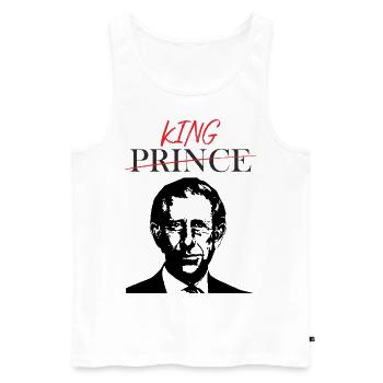 I AM THE KING NOW - Men's Premium Organic Tank Top - white - Front - AI Model Male 178 light (178cm)