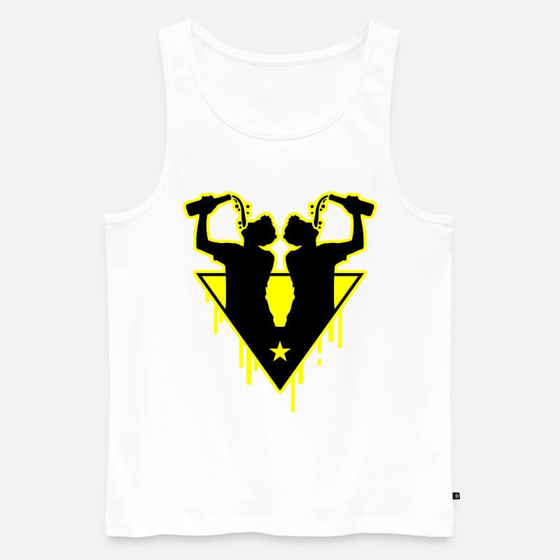 Trinker Team Flasche - Männer Premium Bio Tank Top - Weiß