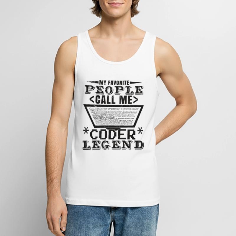Coder Legend Men's Premium Organic Tank Top