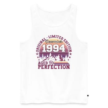 Original December 1994 28th birthday gift - Men's Premium Organic Tank Top - white - Front - Michal (187cm)