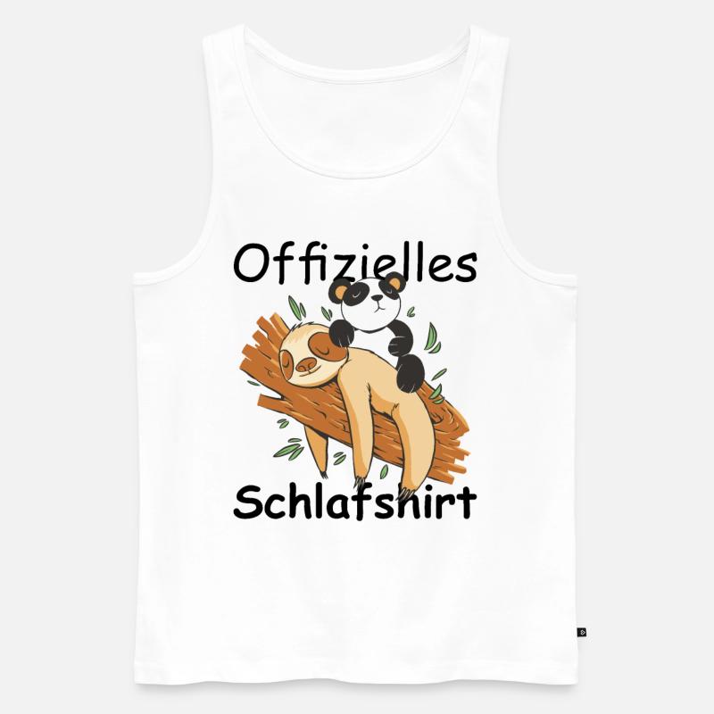 Schlafshirt - Männer Premium Bio Tank Top - Weiß