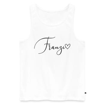 Franzi Surname First Name Girl - Men's Premium Organic Tank Top - white - Front - Michal (187cm)