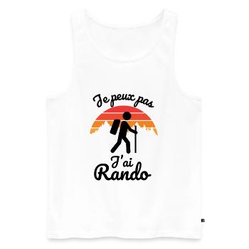 randonnée rando 3 - Débardeur bio Premium Homme - blanc - Devant - Michal (187cm)