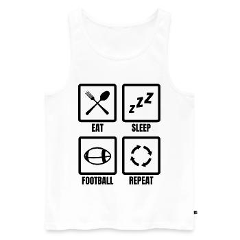 Routine de football américain - Débardeur bio Premium Homme - blanc - Devant - Michal (187cm)