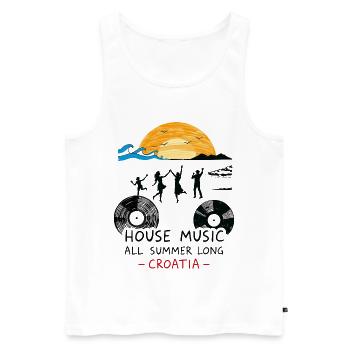 Croatie House Music - Débardeur bio Premium Homme - blanc - Devant - Michal (187cm)
