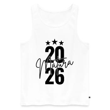 Matura 2026 - Men's Premium Organic Tank Top - white - Front - AI Model Male 178 light (178cm)
