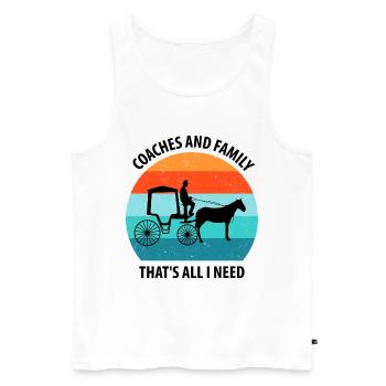 Kutscher Kutsche Pferdekutscher Kutschieren - Männer Premium Bio Tank Top - Weiß - Vorne - Michal (187cm)