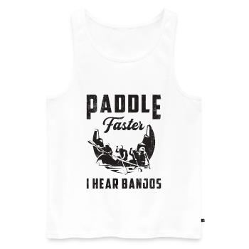 Canoë bateau bateau bateau cadeau de canoë-kayak - Débardeur bio Premium Homme - blanc - Devant - Michal (187cm)