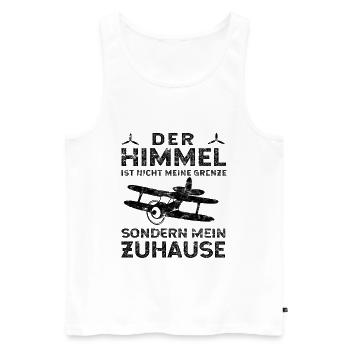 Flugzeug Pilot Flieger Flug Spruch - Männer Premium Bio Tank Top - Weiß - Vorne - Michal (187cm)