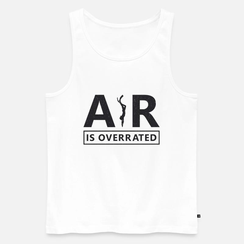 Freitaucher Apnoe Freitauchen Tauchen Geschenkidee - Männer Premium Bio Tank Top - Weiß