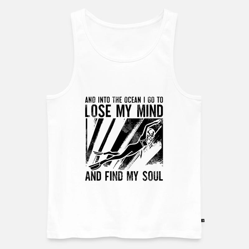 Apnoe Tauchen Freitaucher Freitauchen Geschenkidee - Männer Premium Bio Tank Top - Weiß
