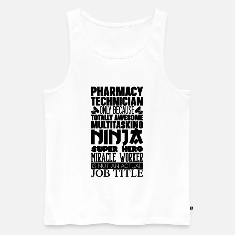 Apothekentechniker Techniker Apotheke Geschenkidee - Männer Premium Bio Tank Top - Weiß