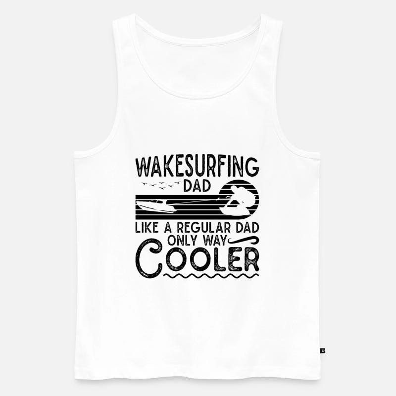 Wakeboarding Wakeboard Wakeboarder Geschenkidee - Männer Premium Bio Tank Top - Weiß