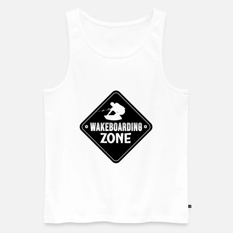 Wakeboarder Wakeboard Wakeboarden Geschenkidee - Männer Premium Bio Tank Top - Weiß