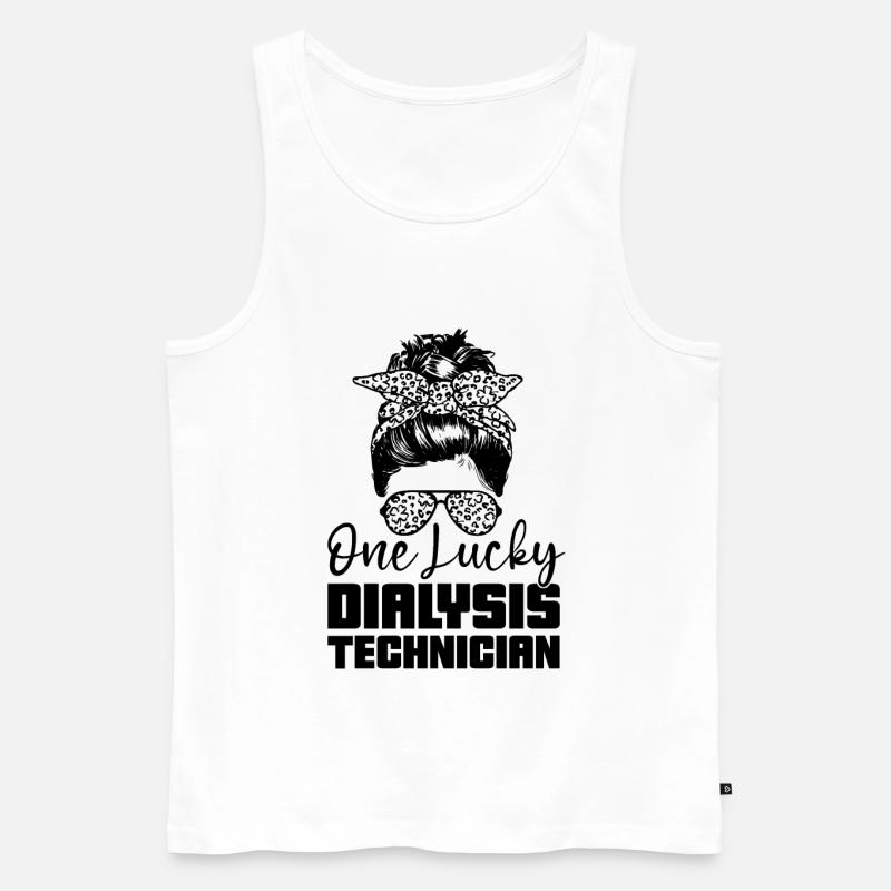 Dialysetechniker Nephrologie Dialyse Geschenkidee - Männer Premium Bio Tank Top - Weiß