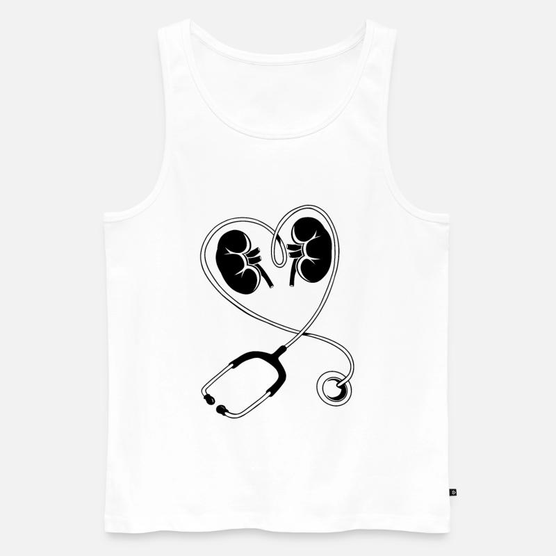 Dialysetechniker Herz Nephrologie Coole Geschenk - Männer Premium Bio Tank Top - Weiß