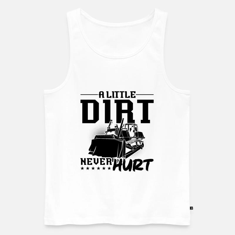 Bagger Raupe Bauarbeiter Bulldozer Geschenkidee - Männer Premium Bio Tank Top - Weiß