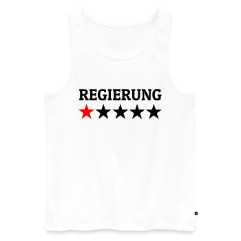 Regierung 1 Stern Bewertung - Männer Premium Bio Tank Top - Weiß - Vorne - AI Model Male 178 light (178cm)