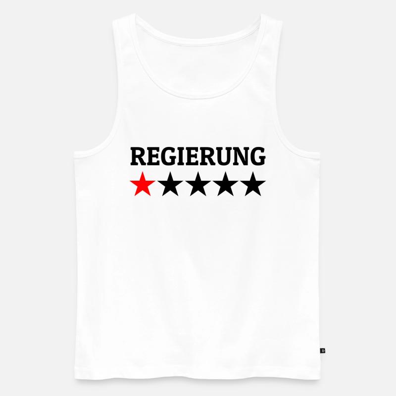 Regierung 1 Stern Bewertung - Männer Premium Bio Tank Top - Weiß