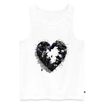 Valentinstag Herz Liebe Liebesbeweis Gefühle - Männer Premium Bio Tank Top - Weiß - Vorne - Michal (187cm)