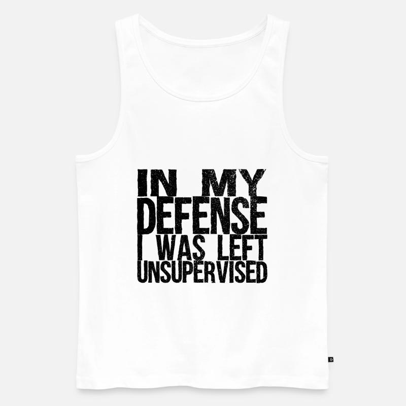 ich war unbeaufsichtigt Geschenkidee - Männer Premium Bio Tank Top - Weiß