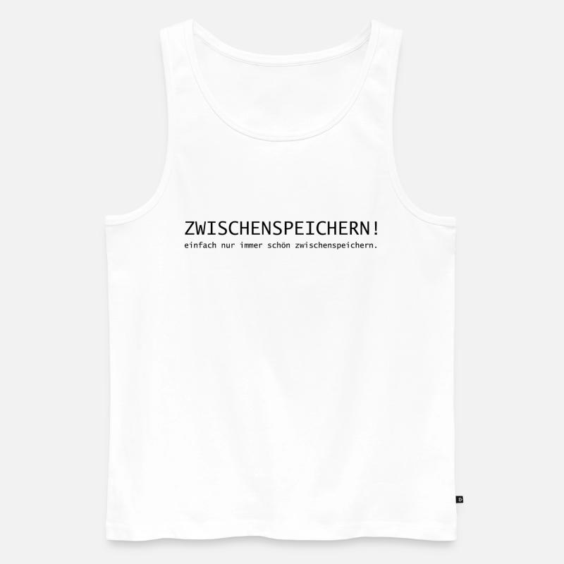 Zwischenspeichern! einfach immer schön speichern. - Männer Premium Bio Tank Top - Weiß