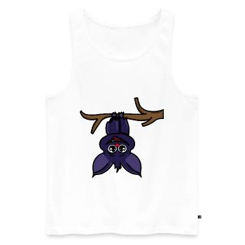 Chauve-souris - Débardeur bio Premium Homme - blanc - Devant - Michal (187cm)