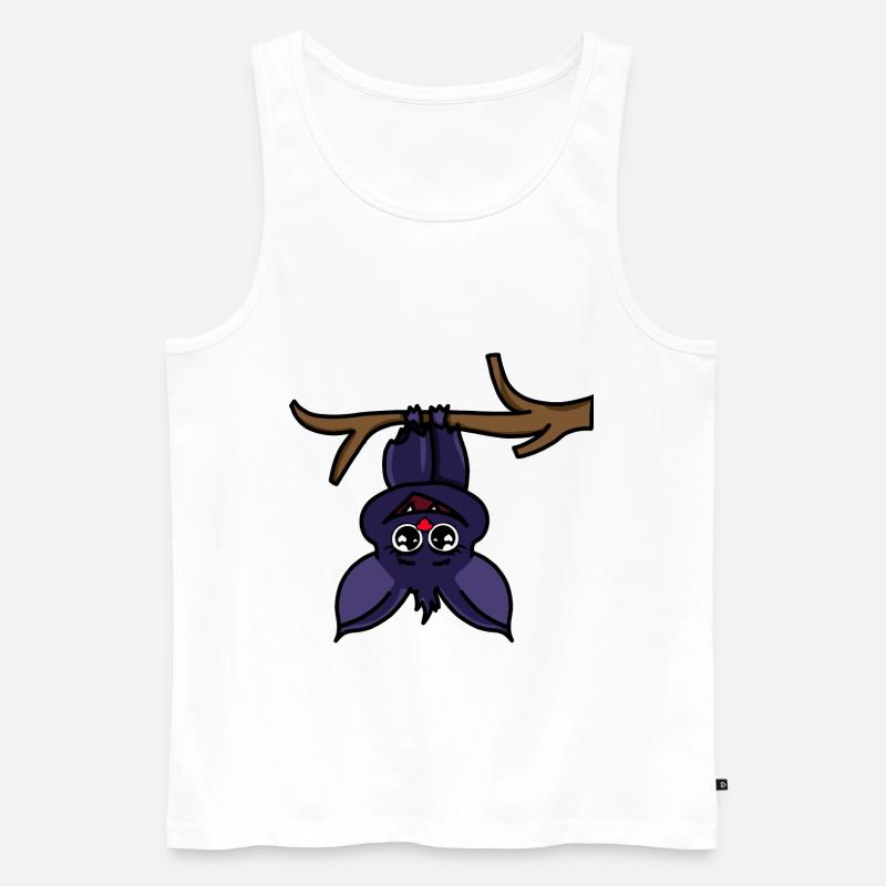 Fledermaus - Männer Premium Bio Tank Top - Weiß